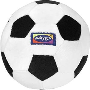 Playgro Mijn eerste voetbal, met geïntegreerde rammelaar, vanaf 6 maanden, My First Soccer Ball, zwart/wit, 40043
