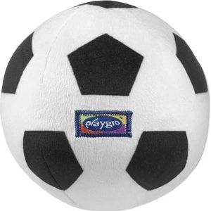 Playgro Baby Pluche Voetbal - Mijn Eerste Bal - Zwart Wit - Belletje - 13cm