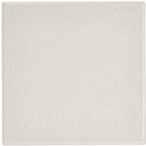 Carabelle Studios Art Rubber Textuur Stempel Vierkant, Ronde Bloemenprint, voor Gel Monoprint Platen, 16,5 x 16,5 cm