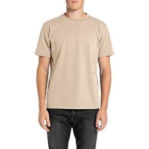 Replay Heren T-shirt Regular Fit, 803 Light Taupe, 3XL