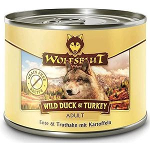 Wolfsblut Wild Duck & Turkey Hondenvoer voor volwassenen, 200 g, 6 stuks