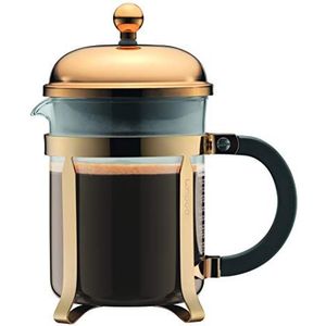 Bodum Chambord koffiezetapparaat, 4 kopjes, 0,5 l, roestvrij staal, borosilicaateglas, goud, 0,5 l