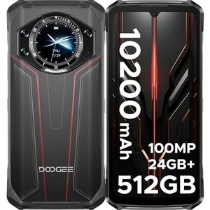 DOOGEE S118 Telephone Portable Incassable 32Go + 512Go Helio G100, 2025 Smartphone Incassable Batterie 10800mAh Android 14, Caméra de 50 MP, 6,6 Pouces FHD+120Hz, NFC/Deux SIM/Écran partagé