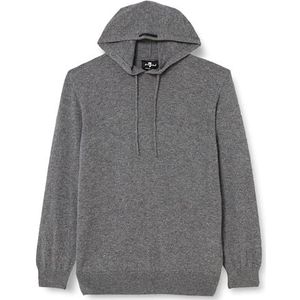 7 For All Mankind Hoodie Cashmere w/Stitch Detail Heather Grey, grijs, L