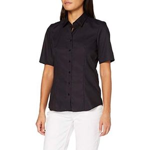 Seidensticker - Blouse - Wit - Katoen - Korte Mouwen