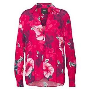 Pinko Contento Crepe De Chin Dameshemd, Yn3_mult.fuxia/roze, 34 NL