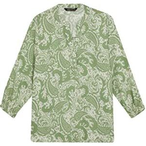 DeFacto Dameshemd van katoenweefsel met lange mouwen, groen, 4XL