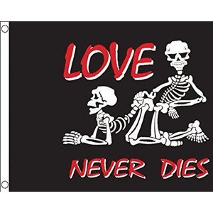 AZ FLAG Vlag van Piraten Liefde Altijd 90x60cm - Vlag Love Never Dies 60 x 90 cm - Vlaggen