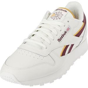 Reebok Classic Leather dames Fitnessschoenen, Chalk Classic Maroon F23 Retro Gold F23 R, 45 EU