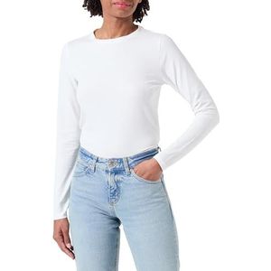 SELECTED FEMME SLFCORA LS O-Neck NOOS, wit (snow white), M