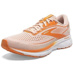 Brooks Trace 2 Sneakers voor dames, pale peach/tangerine/wit, 42,5 EU, Peach Tangerine White, 42.5 EU