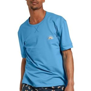 CALIDA Heren is Love T-shirt, azuriet blauw, standaard, azuriet blauw, 50 NL