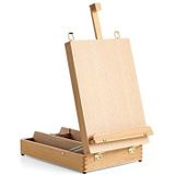 Colart 7006555 Kist ezel Liffey voor canvas, tot 62 cm hoog, in hoogte verstelbaar, afmetingen 44,5 x 27 x 38 cm - Kistezel,