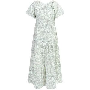 MAHISHA Dames maxi-jurk met korte mouwen 19327428-MA01, turkoois, XS, maxi-jurk met korte mouwen, XS