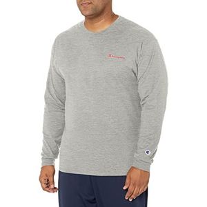 Champion Heren Classic Jersey Long Sleeve Graphic T-Shirt, oxford gray-586mta, S