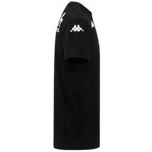 Kappa Uniseks T-shirt voor volwassenen, Zwart, 8 años