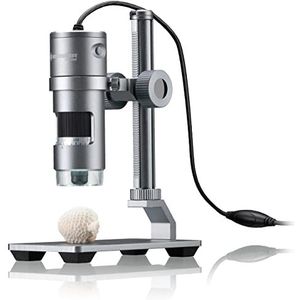 Bresser Digitale microscoop met led-ringlicht, oplichtmicroscoop DST-1028 met USB-aansluiting voor pc's, 5,1 MP