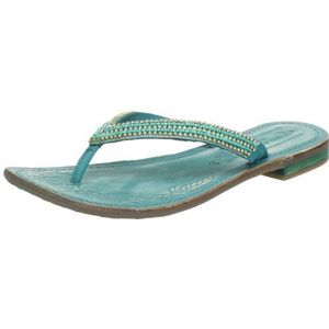 s.Oliver dames selection teenslippers, Turquoise 796, 37 EU