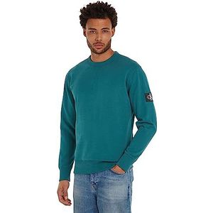 Calvin Klein Jeans heren Sweatshirts Badge Crew Neck J30j323426, Blauw (Atlantisch diep), XXS