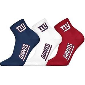 NFL NEW YORK GIANTS 3pk Quarter Socks - DBL/WHT/RED - 39/42