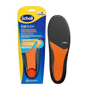 Scholl GelActiv Professionele inlegzolen voor heren, voor laarzen en werkschoenen, de hele dag comfort, schokdemping en aangename demping met GelWave-technologie, maat 40-46,5