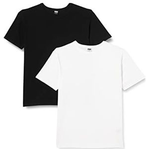 Urban Classics Heren T-shirt, zwart + wit, S