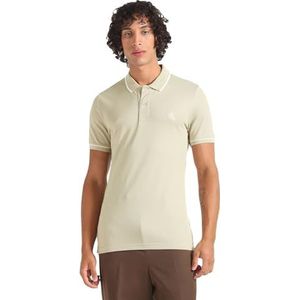 Calvin Klein Jeans Heren Tipping Slim Polo S/S Polos Grijs, S, Plaza Taupe, S