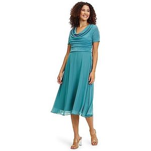 Vera Mont Dames cocktailjurk korte mouwen, Smoky Turquoise, 38