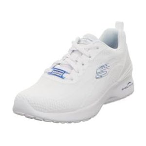 Skechers Dames Skech-AIR Dynamight Cozy TIME, wit gebreid/blauwe trim, 2 UK, Witte gebreide blauwe rand, 35 EU