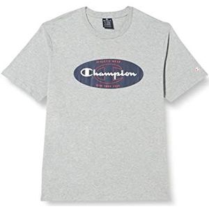 Champion Legacy Graphic Shop Authentic Oval Logo S/S T-shirt, lichtgrijs gemêleerd, L voor heren