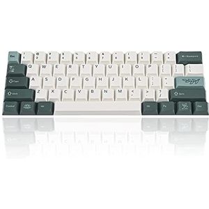PBT Keycaps met 61 toetsen, 60 procent kleurstof-sub met 6,25U spatiebalk voor Cherry MX-schakelaar, voor 60% mechanisch gaming-toetsenbord, alleen keycaps (72 toetsen botanisch)