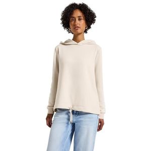 Street One - Dames Hoodie - Beige - Met Galonstrepen