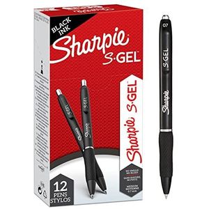Sharpie S-Gel | Gelpennen | Medium punt (0,7 mm) | Zwarte inkt | 12 stuks