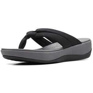 Clarks Arla Kaylie Dames Teenslipper,Zwart textiel,36 EU