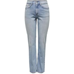 ONLWILLOW HW Straight LB DNM DOT, blauw (light blue denim), 29W / 32L
