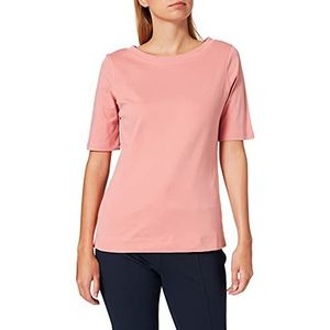 Gerry Weber Dames Basic Shirt GOTS Halve Arm T-Shirt 1/2 Arm Halve Mouwen Shirt Effen, Pastel roze, 40