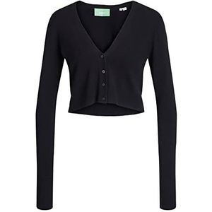 JACK & JONES Dames JJXX JXISABEL LS Soft Cropped Knit Cardigan, Zwart, XS