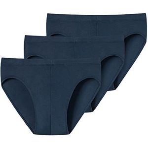Uncover by Schiesser Heren 3-pack slip supermini ondergoed met zachte manchetten - Cotton Stretch Mix, donkerblauw, S