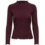 ONLY onlemma L/S High Neck Top Noos Jrs Shirt met lange dames,Madder Brown,S