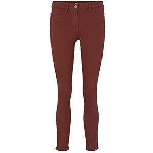 TOM TAILOR Dames Alexa Skinny jeans met ritssluitingen 1027069, 27470 - Dark Maroon Red, 34W / 28L