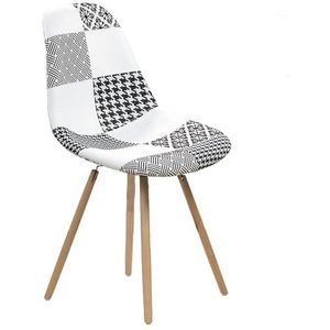 POSTQUAM Italian Design stoel Eiffel Patchwork (54 x 47 x 80 - vloerstoel, 47 cm), uniek, standaard