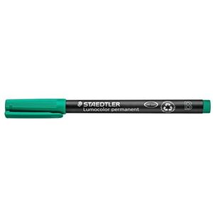 Staedtler 314 Lumocolor universele pen B-punt, circa 1,0 of 2,5 mm, permanent, 10 stuks in kartonnen etui groen
