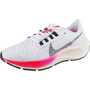 Nike Air Zoom Pegasus 38 hardloopschoenen voor heren, White Black Football Grey Pink, 35.5 EU