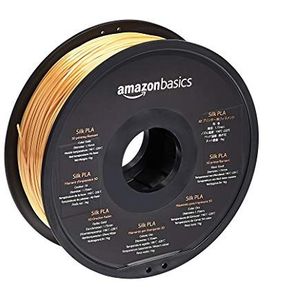 Amazon Basics 3D-printerfilament, PLA, 1,75 mm, spoel van 1 kg, zijdeachtig goud