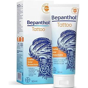 Bepanthol Tattoo Sun Cream 50, zonwering voor tatoeages SPF50, 50 ml