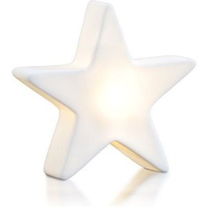 8 seasons design | Kleine LED ster Shining Star Micro XS (9,5 cm, nieuw met batterij-beschermfolie, draadloos, decoster, ster geschenk, souvenir) wit