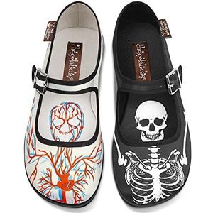 Hot Chocolate Design Chocolaticas Funky Canvas Mary Jane platte schoenen voor dames, Botten Bloed, 39 EU
