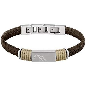 Sector No Limits SZV67 Herenarmband, collectie BANDY, roestvrij staal, email, koolstofvezel, leer