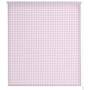 Estoralis Rolgordijn transparant, digitale print, keuken Vichy-2 roze, 100 x 175 cm (B x H)