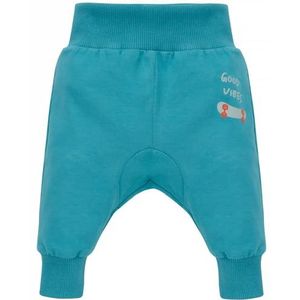 Pinokio Joggingbroek voor baby's, jongens, casual broek, Turquoise Orange Flip, 104 cm